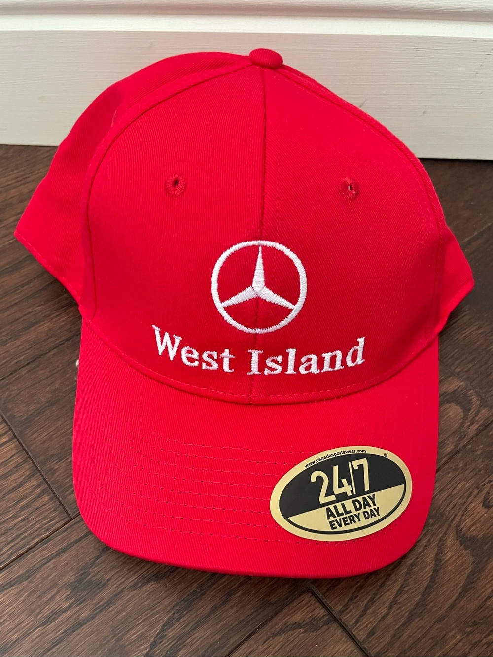 West Island Mercedes Logo Red Baseball Cap